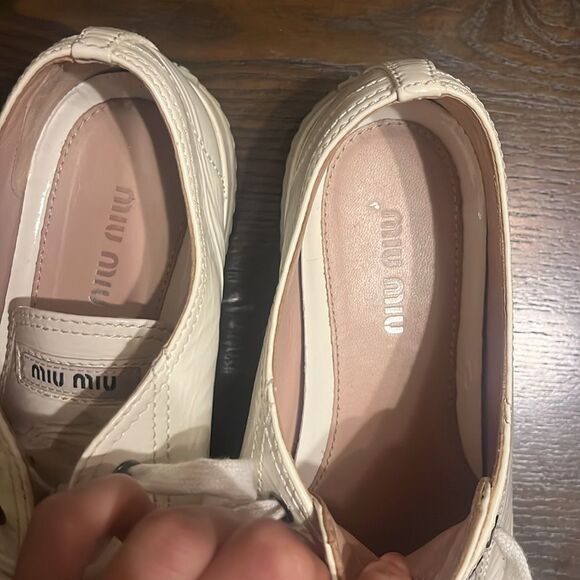 MIU MIU Patent leather white sneakers - Picture 8 of 14